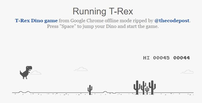 Disfruta del juego del dinosaurio de Chrome incluso teniendo Internet -  Informático Vitoria